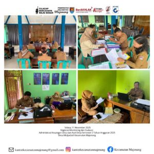 MONITOR DAN EVALUASI BIDANG ADMINISTRASI DESA